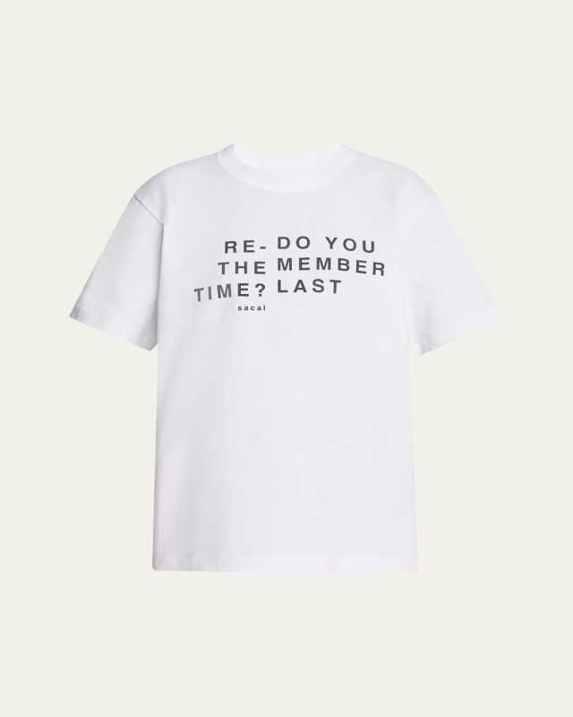 Typographic Cotton T-Shirt